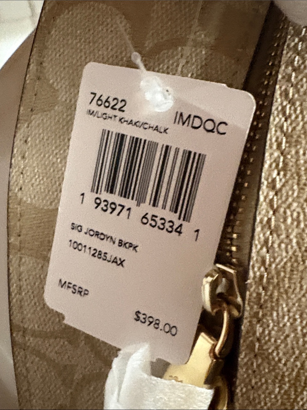 Coach Ivory Pebbled Leather Mini Backpack with Gold Hardware - Picture 4 of 6